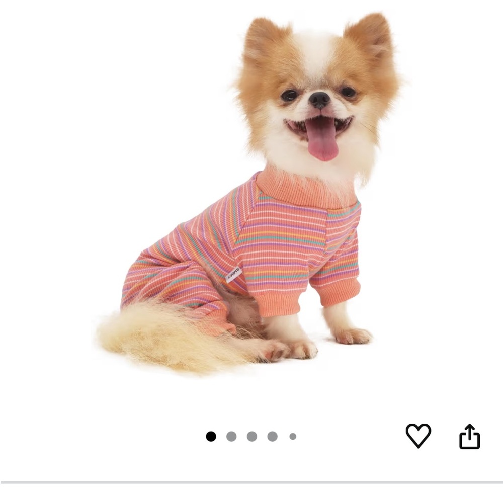 Striped Pink and Orange Dog Pajamas